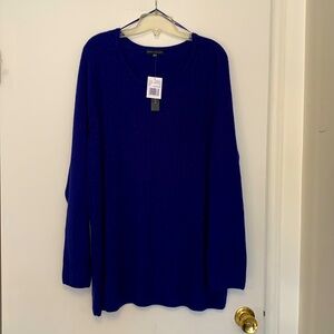 Napa Valley Colbult Blue Scoop Neck size 3 Woman’s  Sweater. NEW WITH TAGS #12
